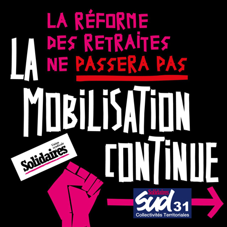 SUD Collectivités Territoriales de la Haute-Garonne : La mobilisation continue !