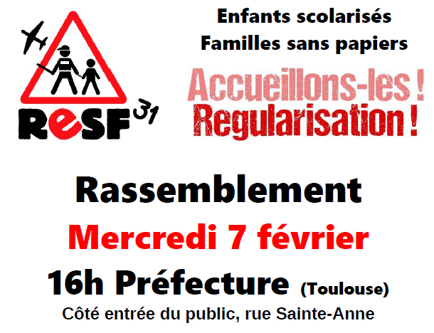 SUD Collectivités Territoriales de la Haute-Garonne : Accueillons-les ! Regularisation !
