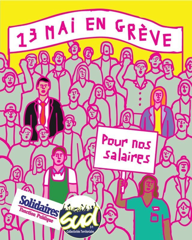 SUD Collectivités Territoriales de la Haute-Garonne : Fonction publique : mobilisation mardi 13 mai ! 