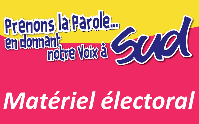 SUD Collectivités Territoriales de la Haute-Garonne : Affiches pour les élections pro du 8 décembre 