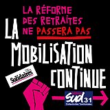 SUD Collectivités Territoriales de la Haute-Garonne : La mobilisation continue ! 