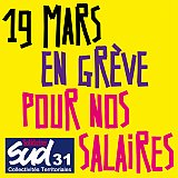 SUD Collectivités Territoriales de la Haute-Garonne : Toutes et tous en grève le 19 mars !